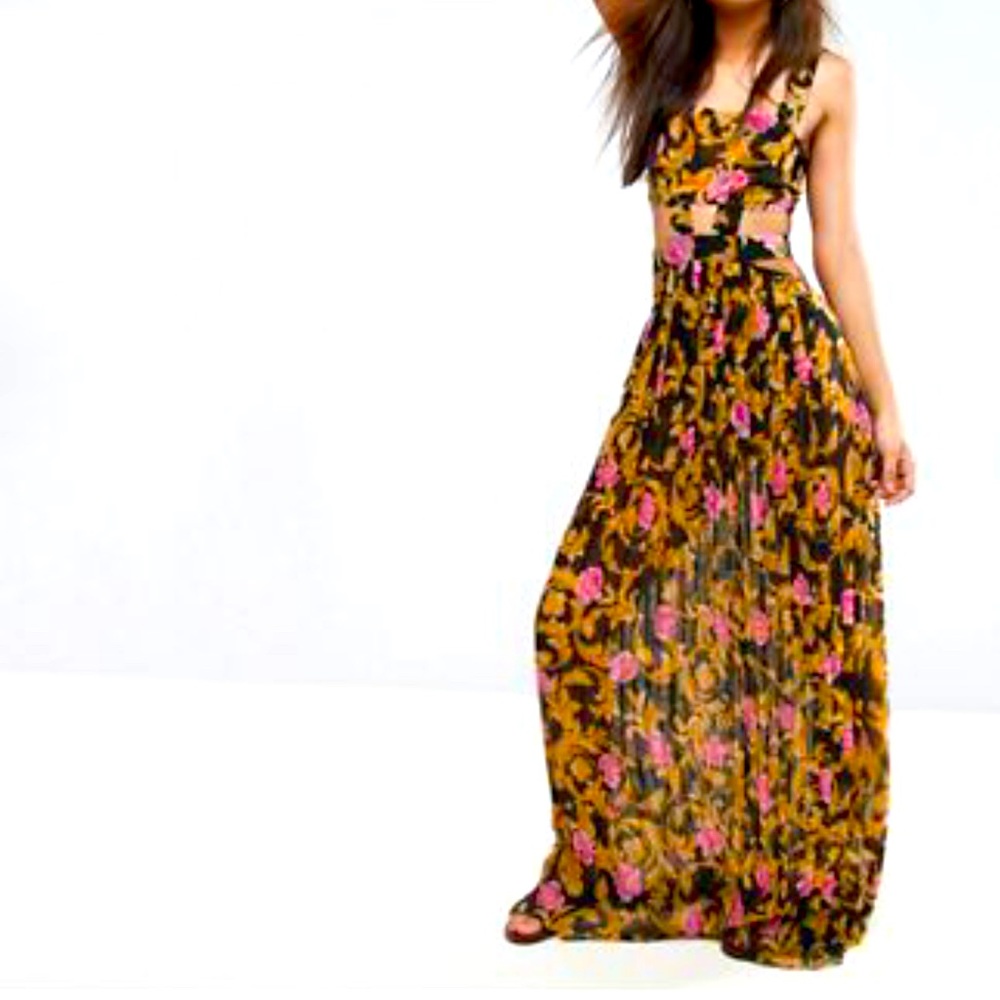 TALL pleated maxi dress